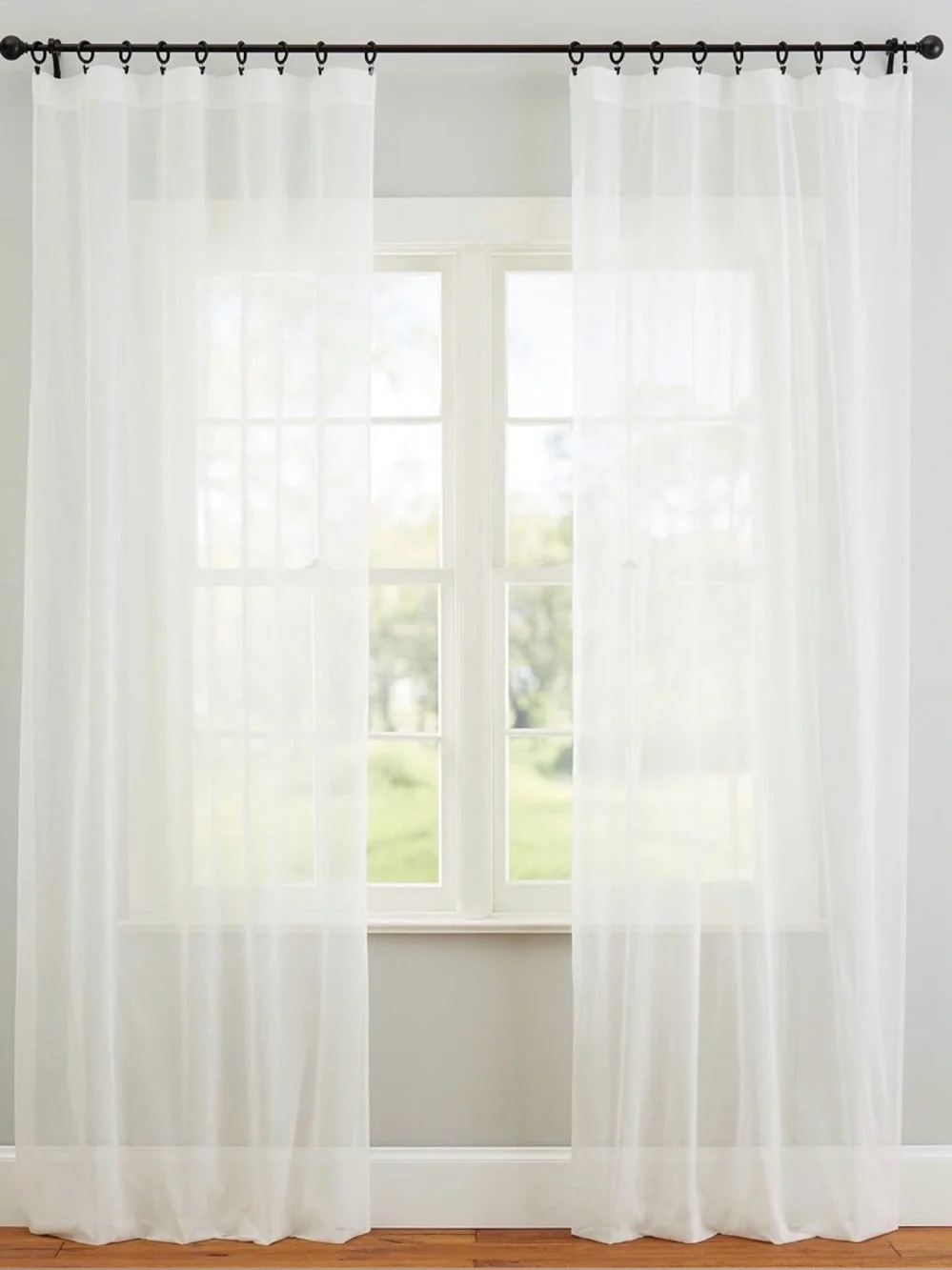 Pottery Barn Classic Voile Sheer Curtains (50”x96”) - Set of 6